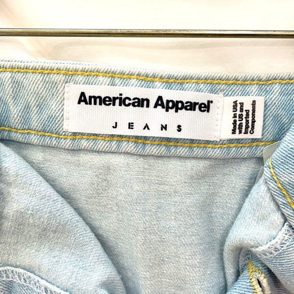 American Apparel High Waisted Jean Mini Skirt - Picture 3 of 3